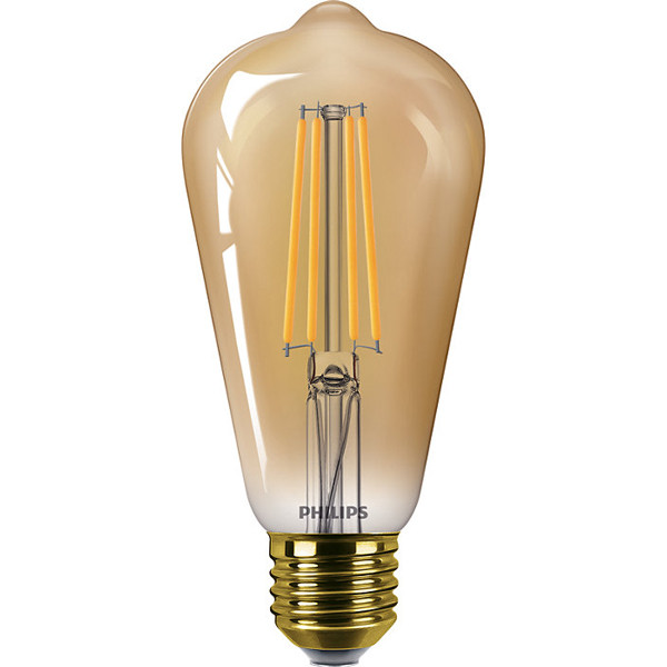 Beide Tot ziens staking Philips LED lamp | Vintage | E27 | Edison | Goud | 2200K 5.8W (50W) Signify  123led.nl