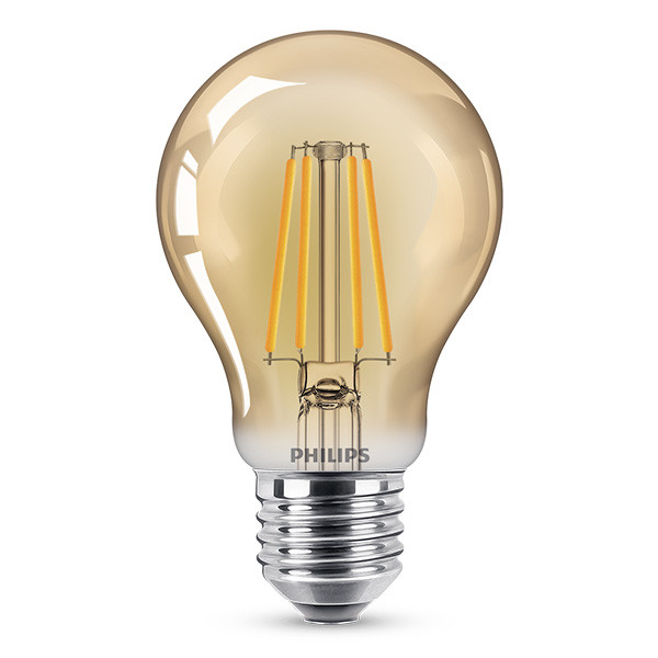 werper terugtrekken Zes Philips LED lamp | Vintage | E27 | Peer | Goud | 2500K 4W (35W) Signify  123led.nl