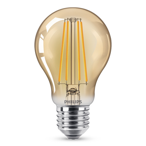 Rekwisieten gezond verstand Likeur Philips LED lamp | Vintage | E27 | Peer | Goud | 2500K 5.5W (48W) Signify  123led.nl