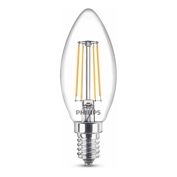 Signify Philips LED lamp E14 | Kaars B35 | Filament | Helder | 2700K | 4.3W (40W)  LPH02437 - 1