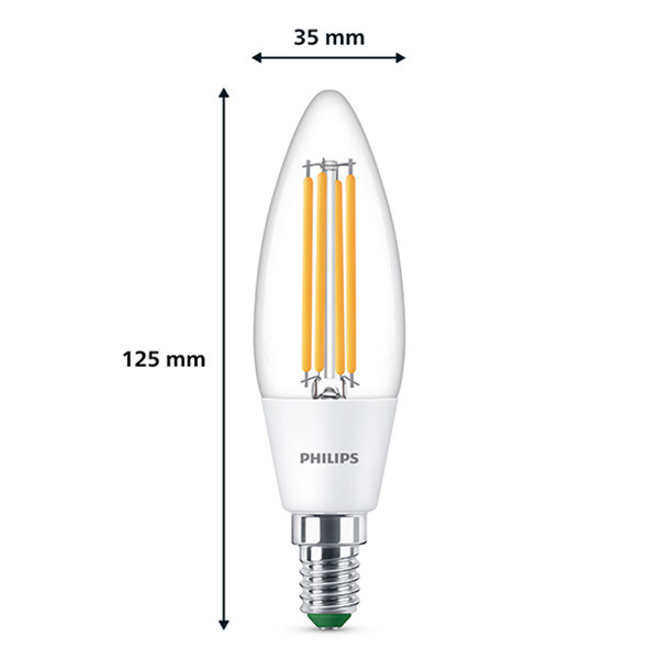Signify Philips LED lamp E14 | Kaars B35 | Ultra Efficient | Filament | Helder | 4000K | 2.3W (40W)  LPH02901 - 6