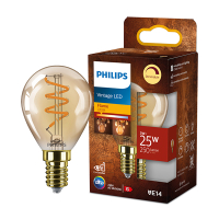 Signify Philips LED lamp E14 | Kogel P45 | Filament | Goud | 1800K | Dimbaar | 3W (25W)  LPH03312