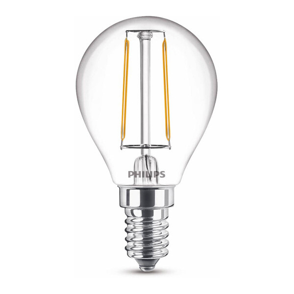 Signify Philips LED lamp E14 | Kogel P45 | Filament | Helder | 2700K | 2W (25W)  LPH02394 - 1