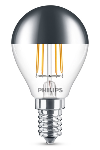 Signify Philips LED lamp E14 | Kogel P45 | Kopspiegel | Zilver | 2700K | 4W (35W)  LPH00487 - 1