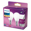 Signify Philips LED lamp E14 | Kogel P45 | Mat | 2700K | 4.3W (40W) 2 stuks  LPH02393