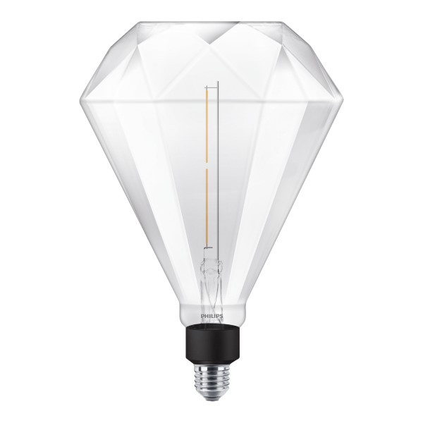 Signify Philips LED lamp E27 | Filament Diamant | Helder | 3000K | Dimbaar | 4W (35W)  LPH01321 - 1