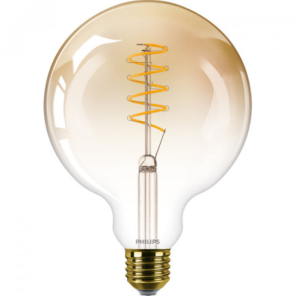 Signify Philips LED lamp E27 | Globe G120 | Vintage | Goud | 1800K | Dimbaar | 4.5W (25W)  LPH02254 - 1