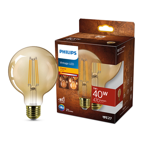 Signify Philips LED lamp E27 | Globe G125 | Filament | Goud | 1800K | 7W (40W)  LPH03238 - 1