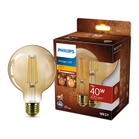 Signify Philips LED lamp E27 | Globe G125 | Filament | Goud | 1800K | 7W (40W)  LPH03238