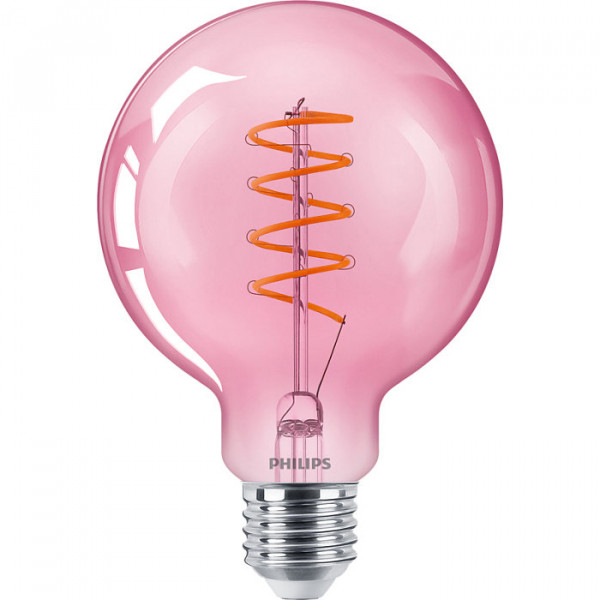 Signify Philips LED lamp E27 | Globe G93 | Filament | Roze | 1800K | Dimbaar | 4.5W (25W)  LPH02250 - 1
