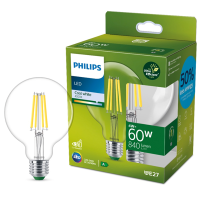 Signify Philips LED lamp E27 | Globe G95 | Ultra Efficient | Filament | Helder | 4000K | 4W (60W)  LPH03252