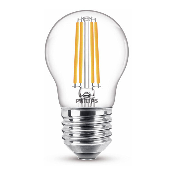 Signify Philips LED lamp E27 | Kogel P45 | Filament | Helder | 2700K | 6.5W (60W)  LPH02374 - 1