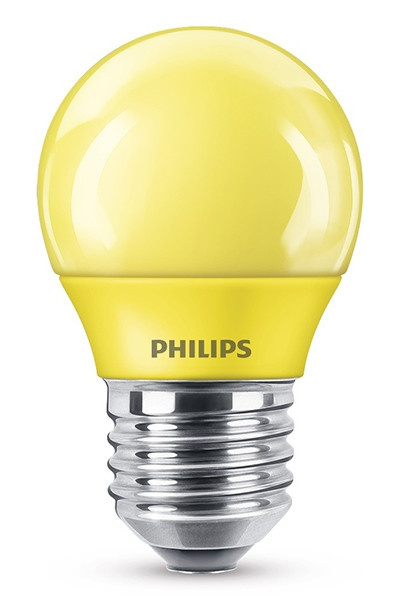 stormloop Neerduwen potlood Philips LED lamp E27 | Kogel P45 | Geel | 3.1W (25W) Signify 123led.nl