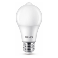 Signify Philips LED lamp E27 | Peer A60 | Dag/Nacht Bewegingssensor | Mat | 2700K | 8W (60W)  LPH02346