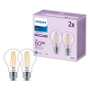 Signify Philips LED lamp E27 | Peer A60 | Filament | 4000K | 7W (60W) 2 stuks  LPH03022