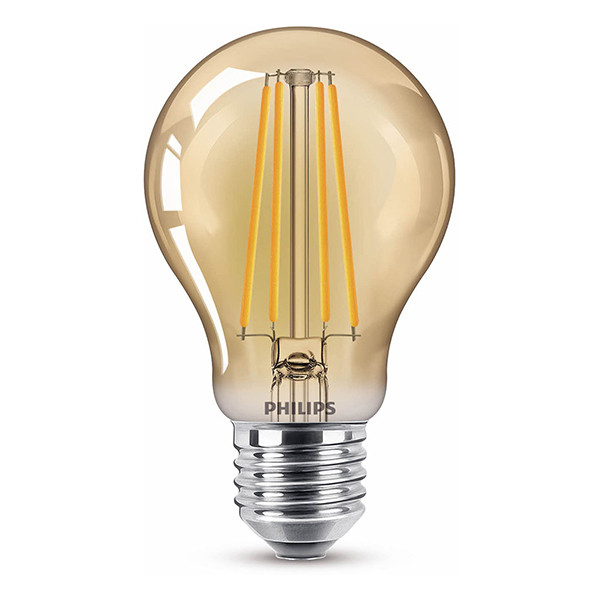 Signify Philips LED lamp E27 | Peer A60 | Filament | Goud | 1800K | 7W (40W)  LPH03306 - 1