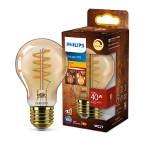 Signify Philips LED lamp E27 | Peer A60 | Filament | Goud | 2200K | Dimbaar | 5.5W (40W)  LPH03294