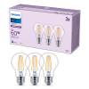Philips LED lamp E27 | Peer A60 | Filament | Helder | 4000K | 7W (60W) | 3 stuks
