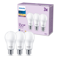 Signify Philips LED lamp E27 | Peer A60 | Mat | 2700K | 13W (100W) | 3 stuks  LPH03017