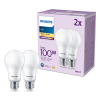 Signify Philips LED lamp E27 | Peer A60 | Mat | 2700K | 13W (100W) 2 stuks  LPH03016