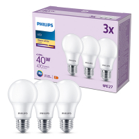 Signify Philips LED lamp E27 | Peer A60 | Mat | 2700K | 4.9W (40W) | 3 stuks  LPH03008