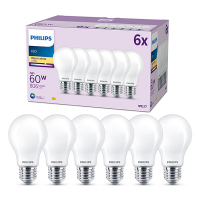 Signify Philips LED lamp E27 | Peer A60 | Mat | 2700K | 7W (60W) | 6 stuks  LPH03015