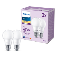Signify Philips LED lamp E27 | Peer A60 | Mat | 2700K | 8W (60W) | 2 stuks  LPH03010