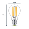 Signify Philips LED lamp E27 | Peer A60 | Ultra Efficient  | Filament | 3000K | 4W (60W)  LPH02573 - 2