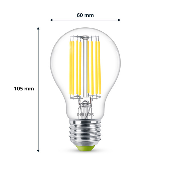 Signify Philips LED lamp E27 | Peer A60 | Ultra Efficient | Filament | 4000K | 4W (60W)  LPH02575 - 2