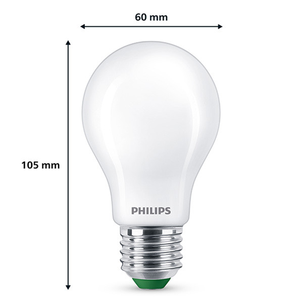 Signify Philips LED lamp E27 | Peer A60 | Ultra Efficient | Mat | 3000K | 4W (60W)  LPH02891 - 2