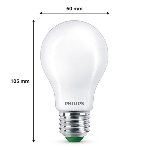 Signify Philips LED lamp E27 | Peer A60 | Ultra Efficient | Mat | 4000K | 4W (60W)  LPH02893 - 2