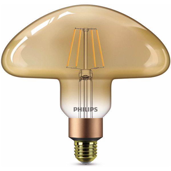 Signify Philips LED lamp E27 | Vintage | Paddenstoel | Goud | 1800K | Dimbaar | 5.5W (40W)  LPH02653 - 1