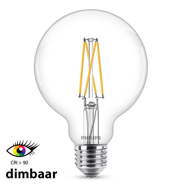 Philips LED E27 | WarmGlow | G95 | Filament | 2200-2700K | 5.9W ( 60W) 123led.nl