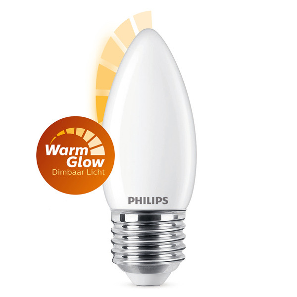 Signify Philips LED lamp E27 | WarmGlow | Kaars B35 | Mat | 2200-2700K | 3.4W (40W)  LPH02590 - 1