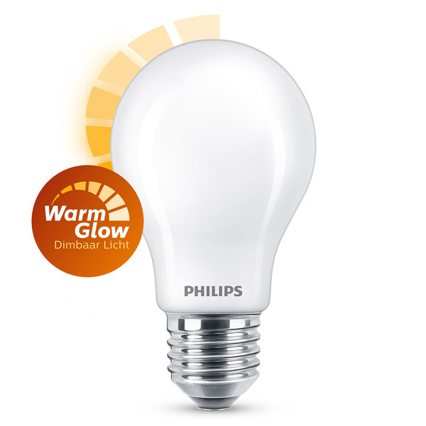 Laptop Vestiging Het Philips LED lamp E27 | WarmGlow | Peer A60 | Mat | 2200-2700K | 5.9W (60W)  Signify 123led.nl