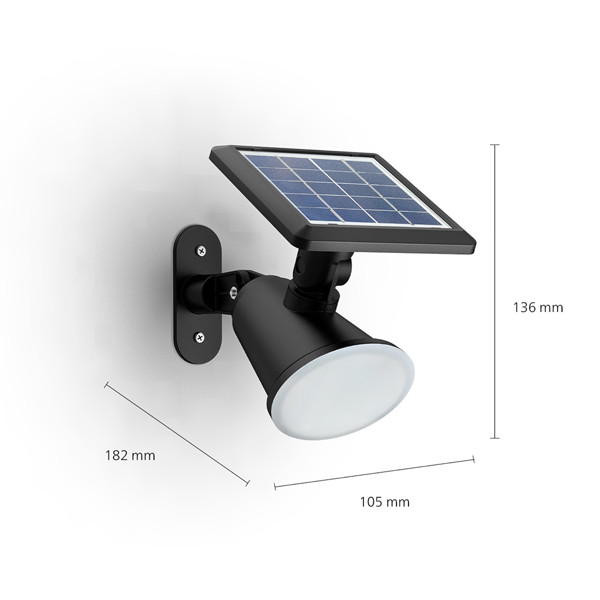 Signify Philips myGarden Solar wandlamp | Jivix | 2700K | IP44 | Zwart  LPH03531 - 3