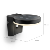 Signify Philips myGarden Solar wandlamp met sensor | Zonal | 3000K | Ultra Efficient | Rond | IP44 | Zwart  LPH03544 - 3