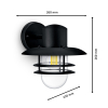 Signify Philips myGarden wandlamp E27 | Inyma | IP44 | Zwart  LPH03580 - 3
