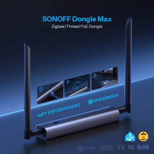 Sonoff Slimme hub | USB | Zigbee/Wi-Fi/Thread/PoE LSO00004 - 6
