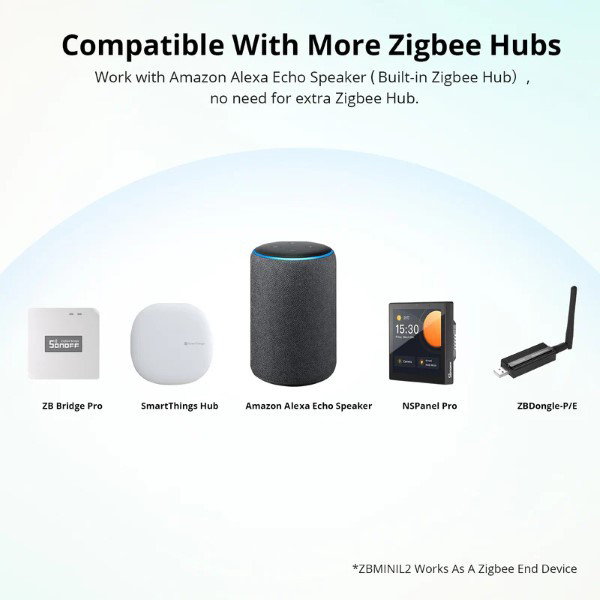 Sonoff Slimme schakelaar | 6A | Geen nuldraad | Wit | Zigbee LSO00012 - 9