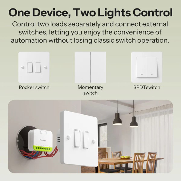 Sonoff Slimme schakelaar 2-voudig | 10A | Zigbee LSO00016 - 6