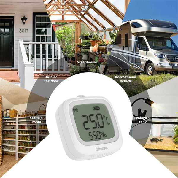 Sonoff Temperatuur- en vochtigheidssensor | IP65 | LCD | Batterij | Zigbee LSO00035 - 2