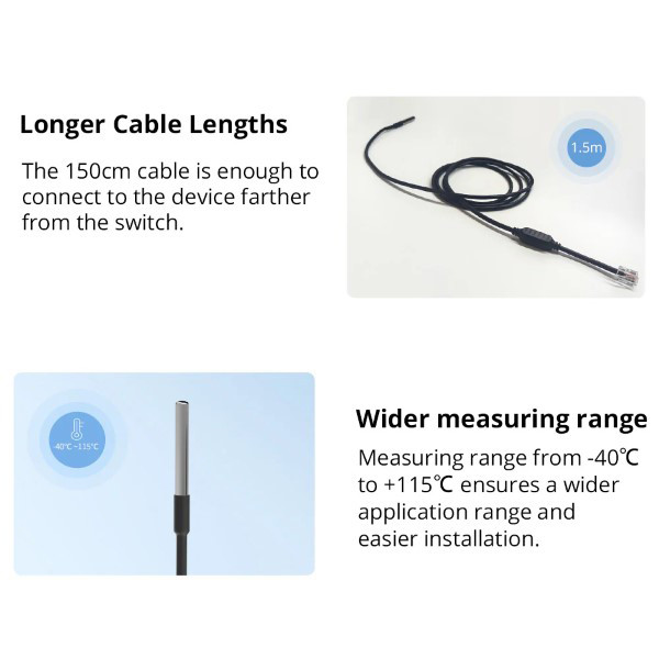 Sonoff Waterdichte temperatuursensor | 1,5m LSO00008 - 2