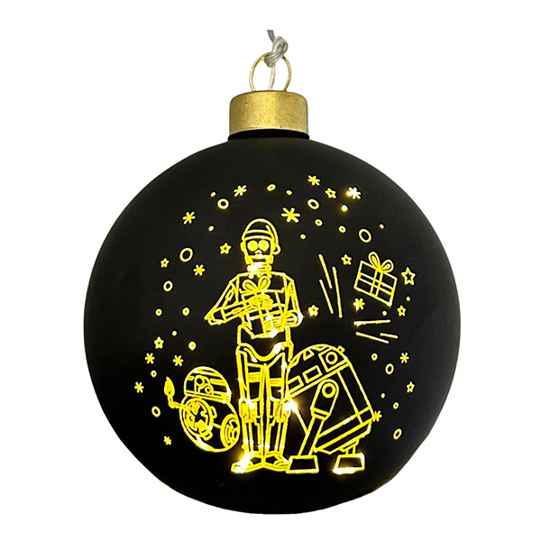 Verlichte Kerstbal Star Wars Small Ø 10 cm | Zwart | Lucasfilm - Disney LDI00073 - 1