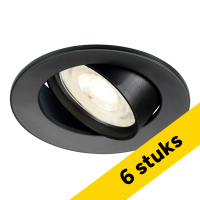 Sylvania Aanbieding: 6x Sylvania Inset Trend 75 GU10 armatuur | Ø 83 mm | IP23 | Zwart  LSY00753