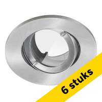 Sylvania Aanbieding: 6x Sylvania Inset Trend 75 GU10 armatuur | Ø 95 mm | IP44 | Aluminium  LSY00751