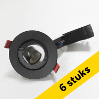 Aanbieding: 6x Sylvania Inset Trend 75 GU10 armatuur | Ø 95 mm | IP44 | Antraciet