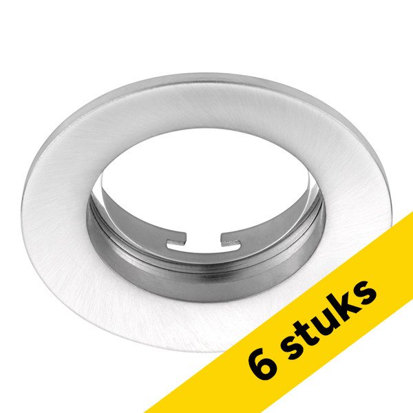 Sylvania Aanbieding: 6x Sylvania Inset Trend 75 GU10 armatuur | Ø 95 mm | IP44 | Zilver  LSY00749 - 1