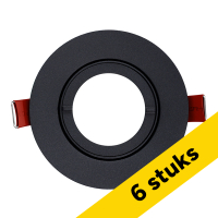 Sylvania Aanbieding: 6x Sylvania Inset Trend 75 GU10 armatuur | Ø 95 mm | IP44 | Zwart  LSY00755
