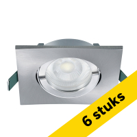 Sylvania Aanbieding: 6x Sylvania Inset Trend 75 GU10 armatuur | Vierkant | IP44 | Aluminium  LSY00761